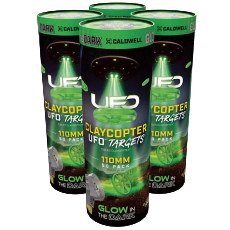 Caldwell Clay Copter Target Disk 110MM UFO Glowing 50PK