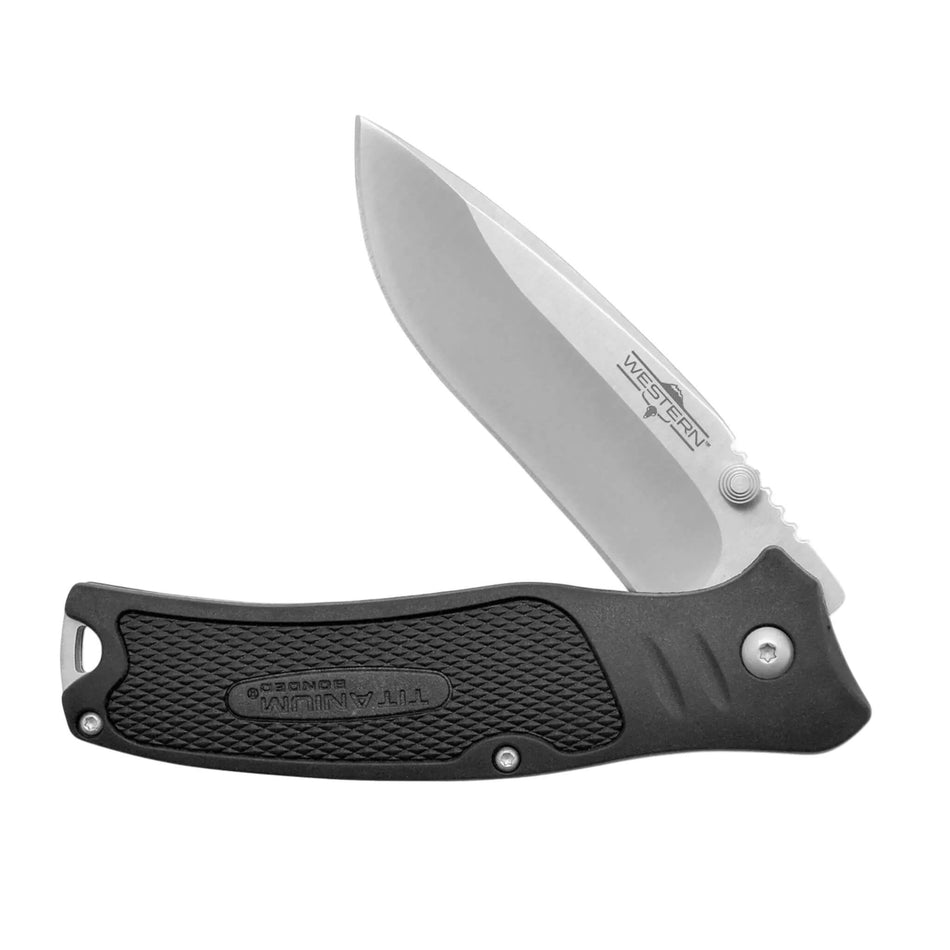 Camillus Western BlacTrax 8in. Folder Drop Point Blade Knife
