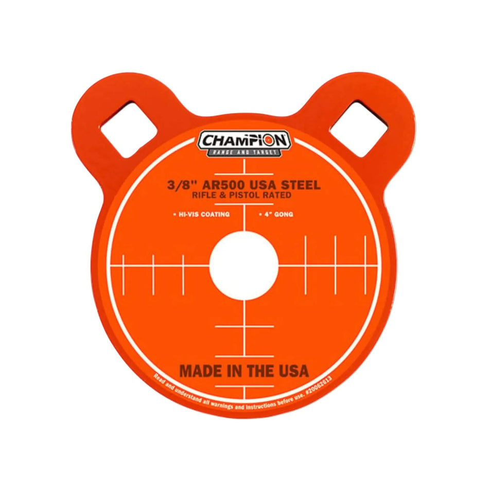 Champion AR500 Centrefire Rifle Steel Target 3/8in. Thick Gong 4in.