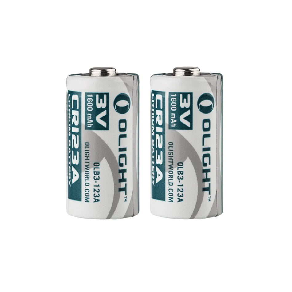 Olight CR123A 3V 1600mah Two Pack Rechargable Battery