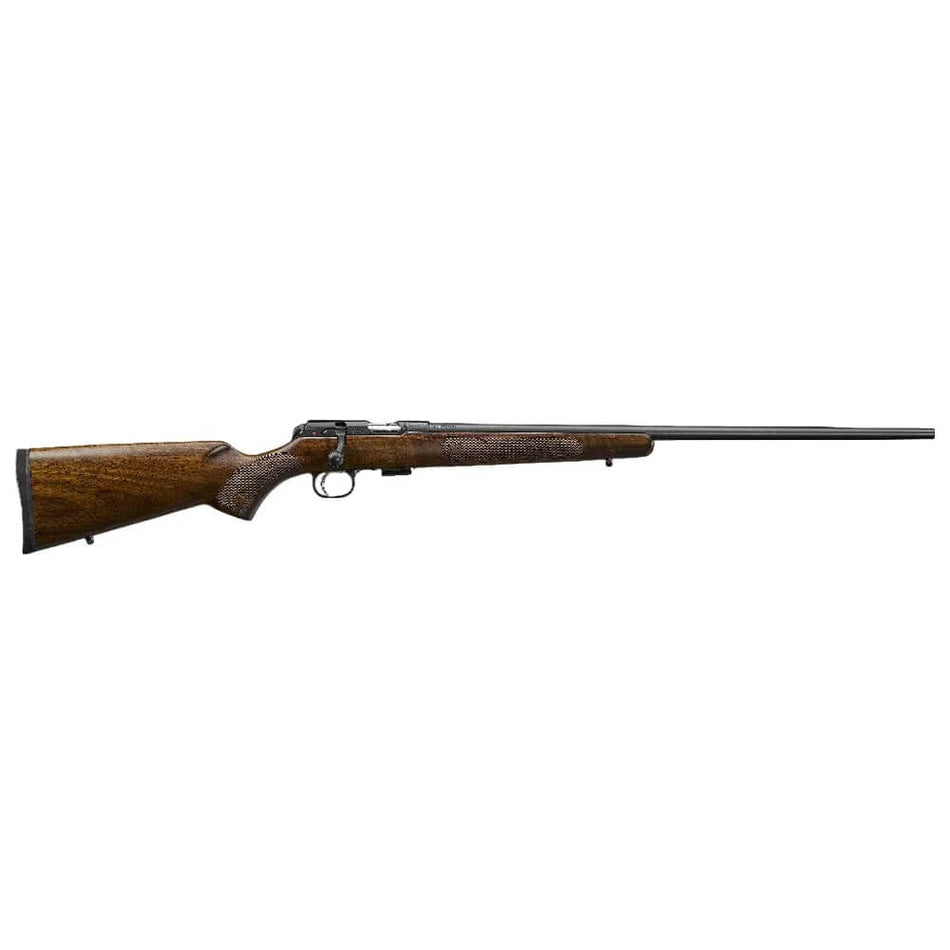 New CZ 457 American Walnut .22LR RF/BA 5Rnd Mag Threaded 24in.