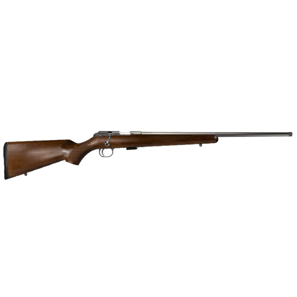 New CZ 457 Beech Wood .17HMR RF/BA 5Rnd Mag Threaded Barrel 20in.