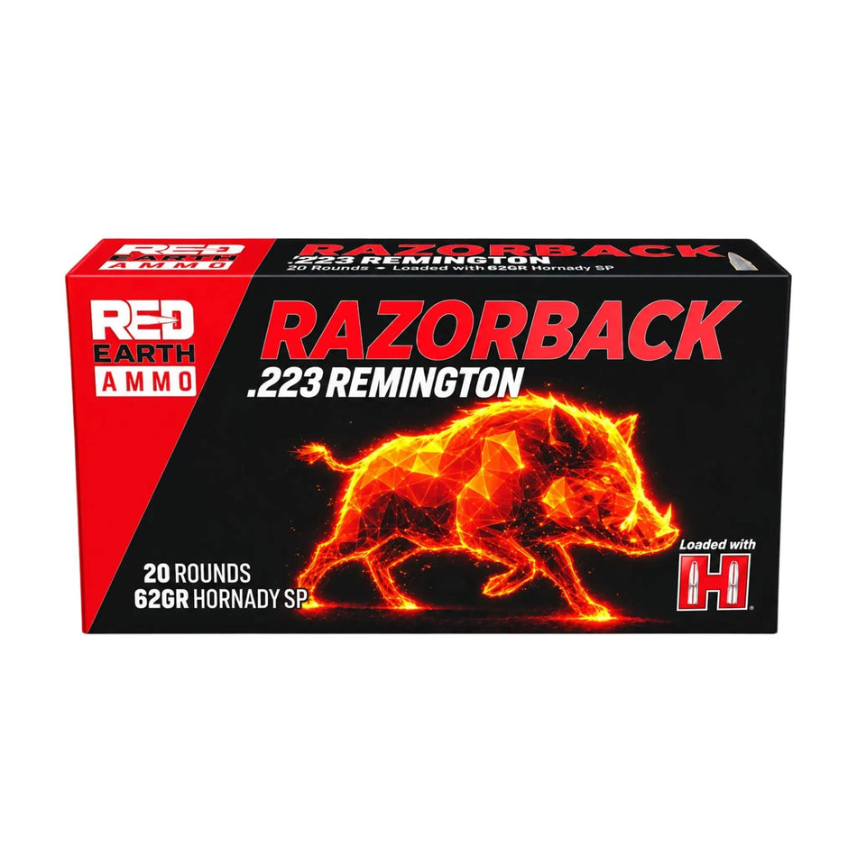 Red Earth Razorback .223Rem 62Grain Hornady Soft Point  Ammo