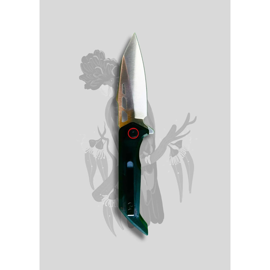 KOI Knives - "Georgia" The Glossy Black Cockatoo EDC Pocket Knife