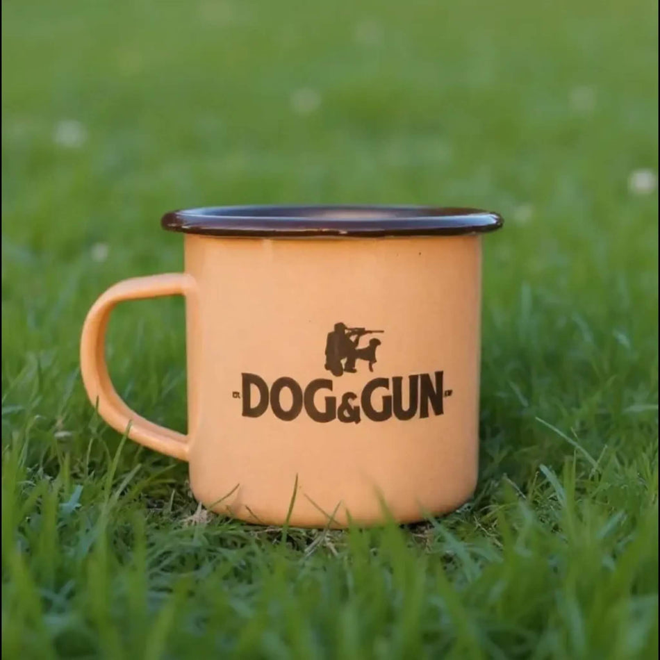 Dog & Gun Enamel Mugs