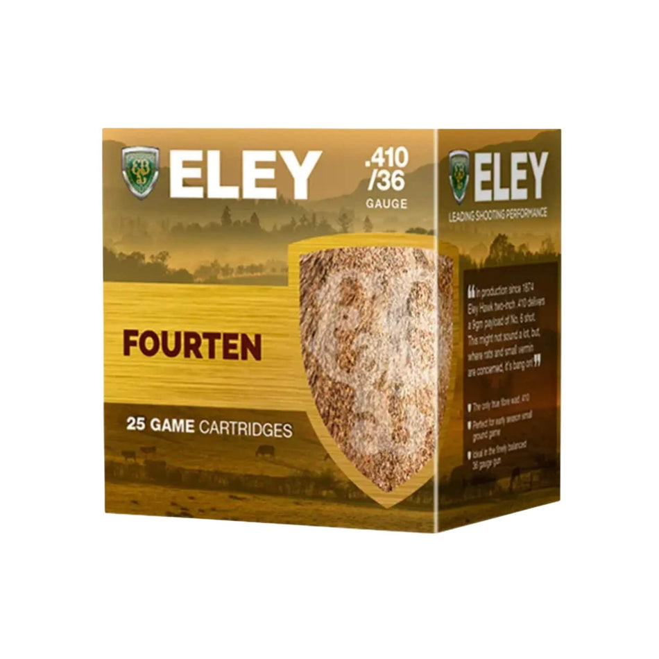 Eley Fourten 410Ga 9Gram Lead 6s Field Load 2in Ammo