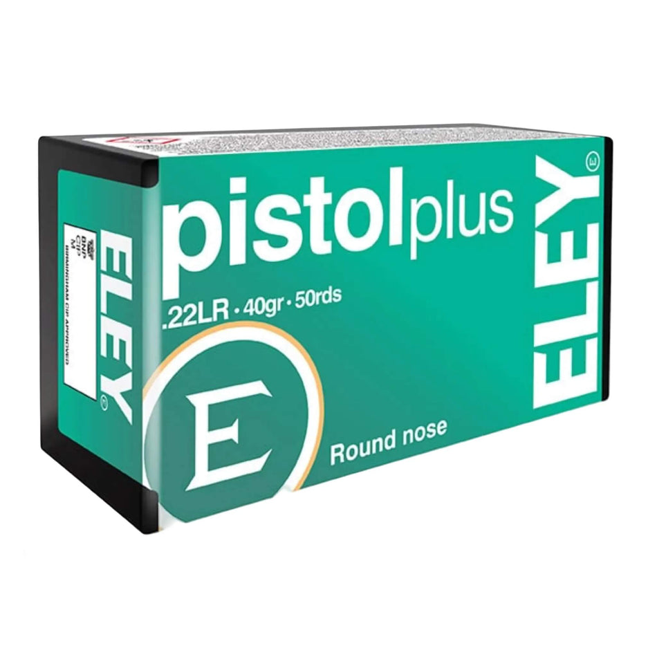 Eley Pistol Plus .22LR 40Gr Round Nose 1070Fps Ammo