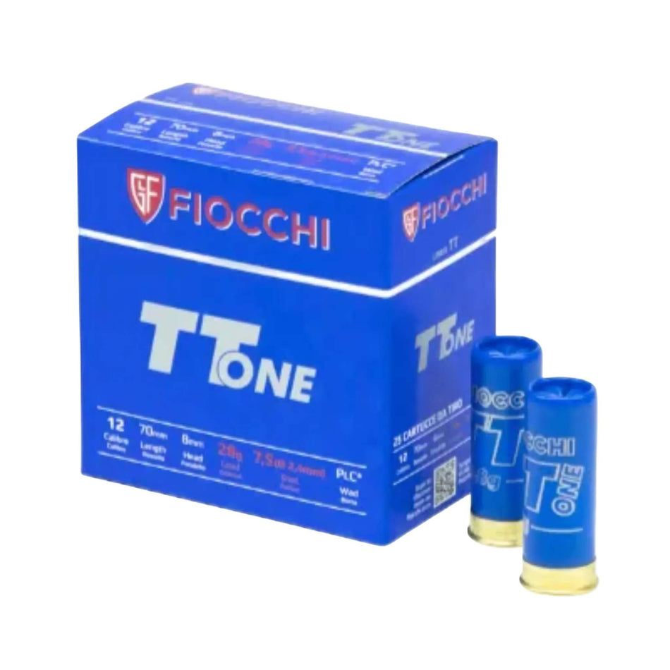 Fiocchi Italy TT ONE 12Ga 28Gram Lead 7.5s Target Load 2-3/4in. 1300fps