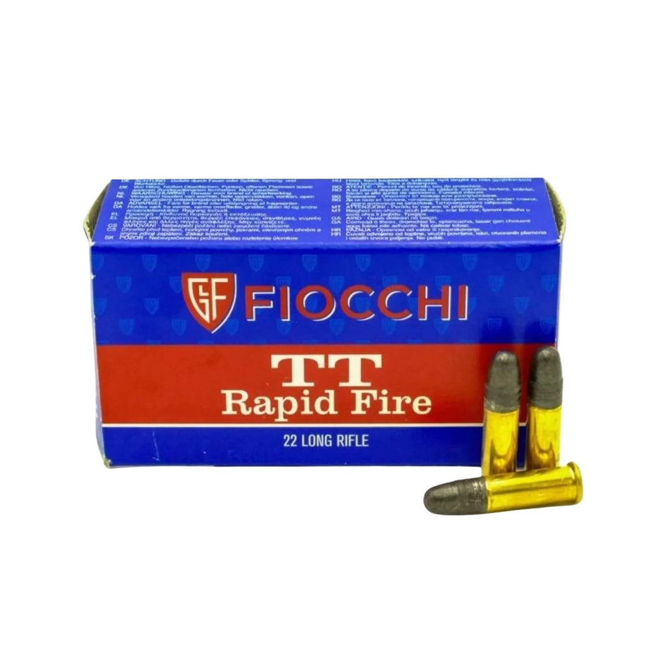 Fiocchi TT Rapid Fire 22LR 40gr Lead Round Nose Ammo 1008fps