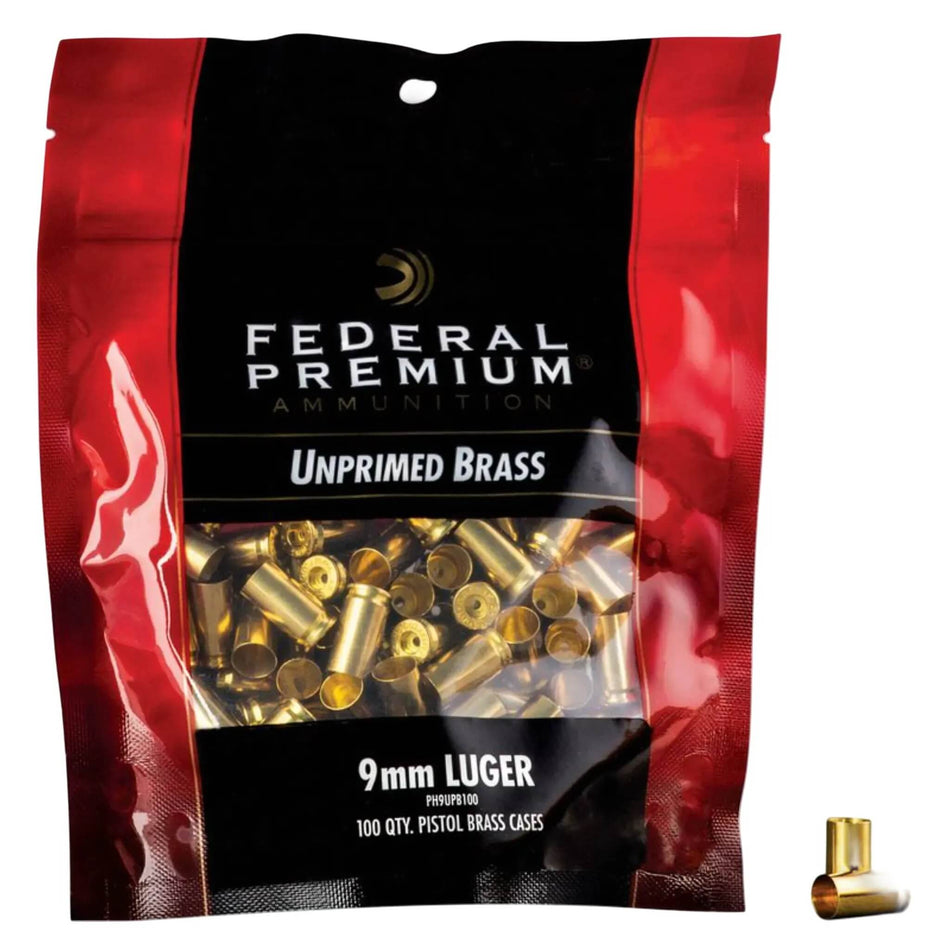 Federal Unprimed Brass 9mmLuger