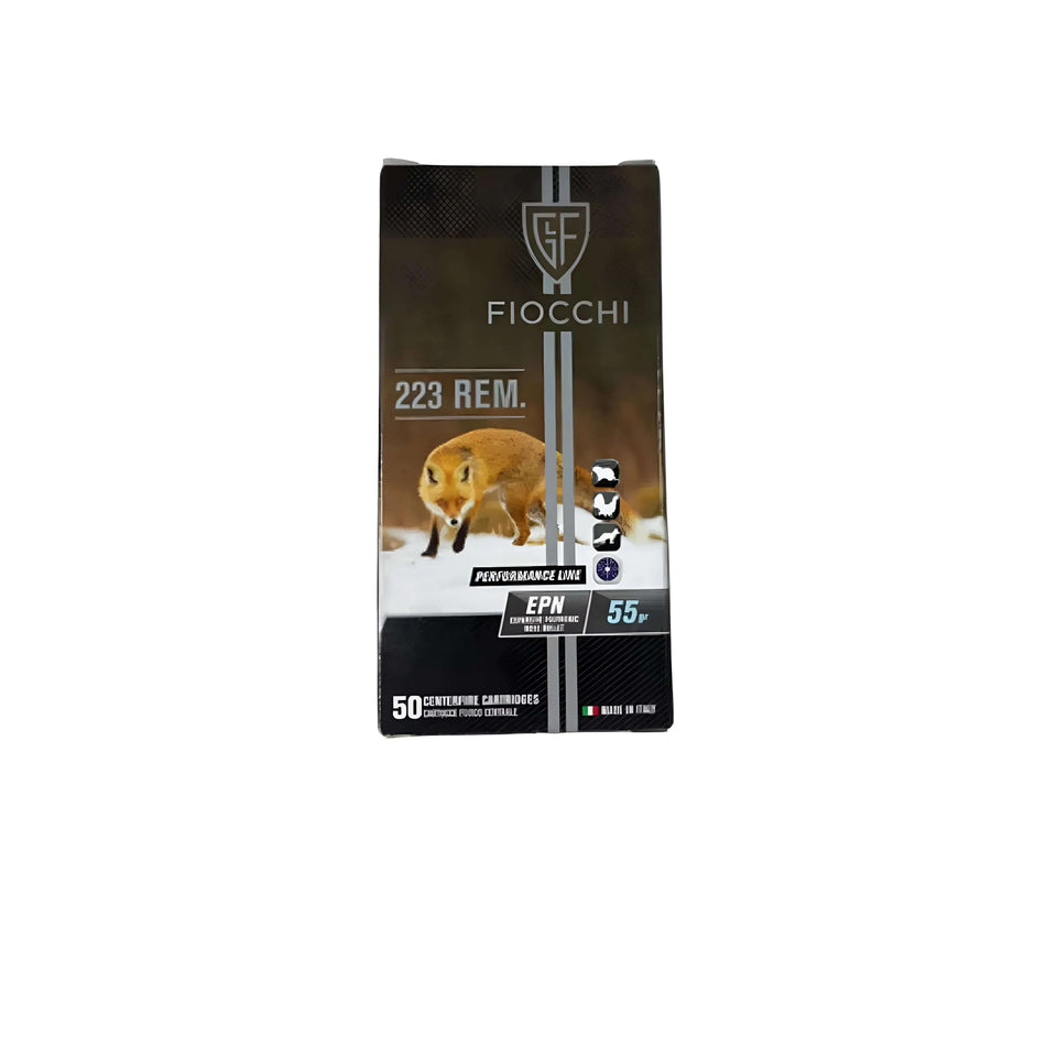 Fiocchi Performance Line .223rem 55gr V-Max 3215fps Ammo