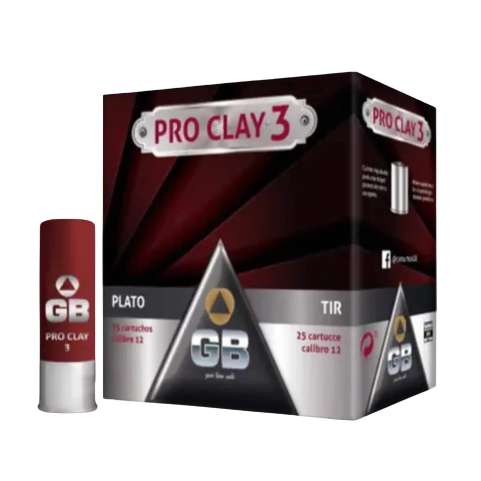 GB Pro Clay 3 12Ga 28Gram Lead 8s Target Load 2-3/4in. 1250fps Ammo