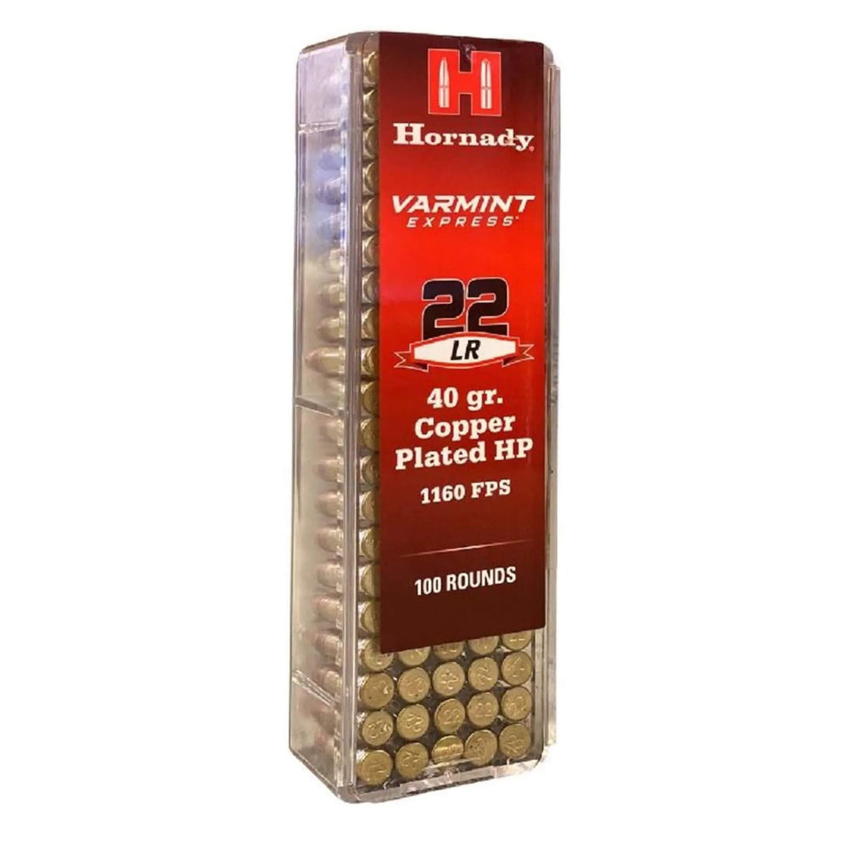 Hornady Varmint Express 22LR 40gr Hollow Point Copper Plated 1160fps Ammo