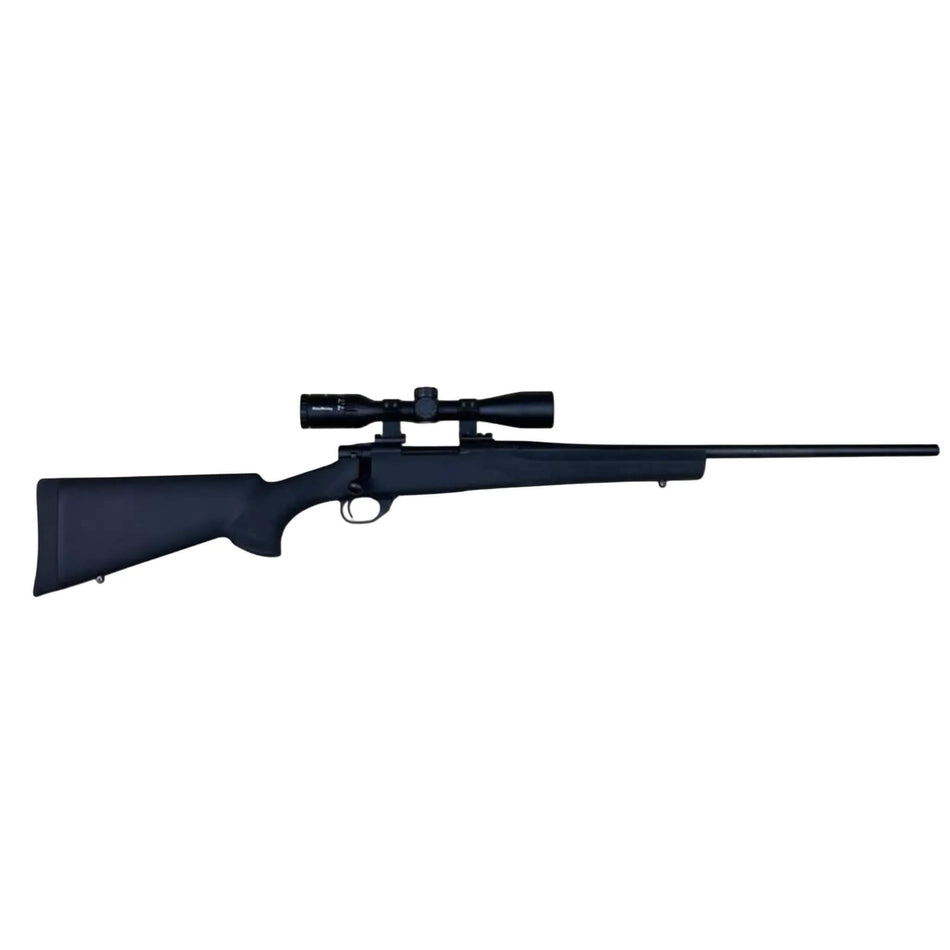 New Howa 1500 Blued Black Stock .223Rem CF/BA 5Rnd Mag Nikko Panamax 3-9x40 Half MD Scope 22in.