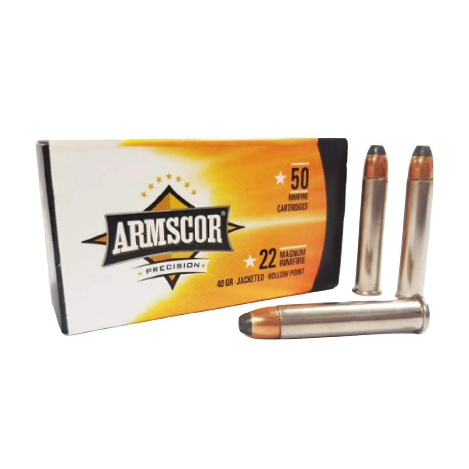 Armscor 22WMR 40gr RX High Velocity Jacketed Hollow Point Ammo