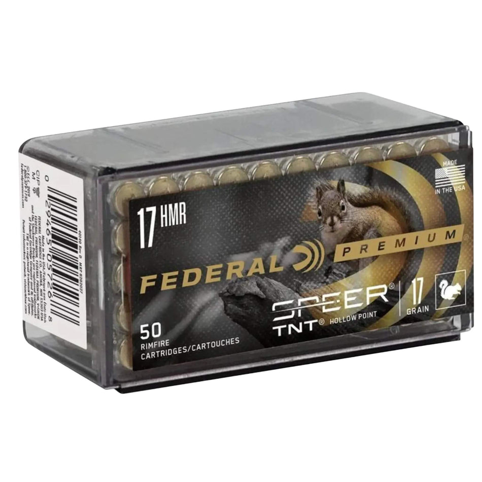 Federal 17HMR 17Gr TNT 2550Fps Ammo