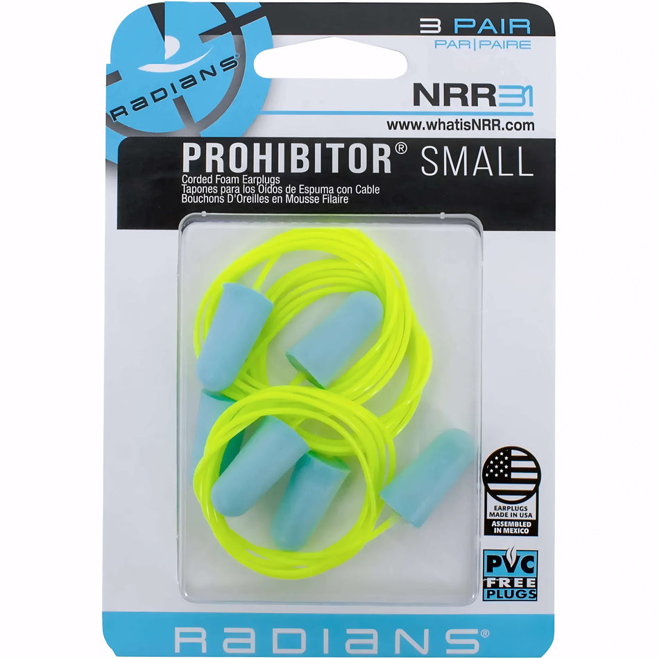 Radians Tapered Ear Plugs Cored - 3 Pair