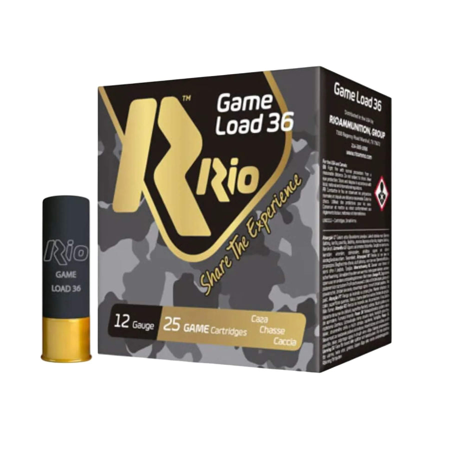 RIO Game Load 12Ga 36Gram Lead 4s Field Load 2-3/4in. Ammo