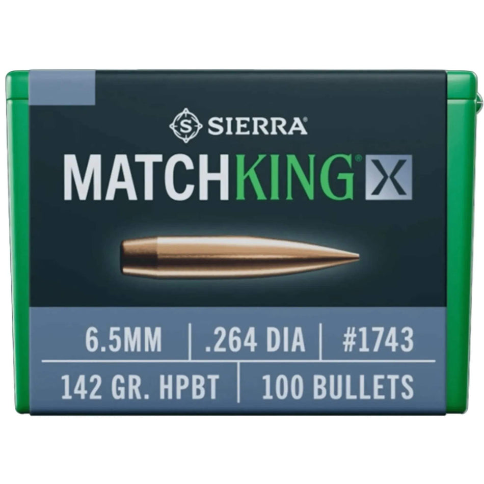 Sierra 6.5mm .264 142gr MatchKing X Hollow Point Boat Tail Projectiles