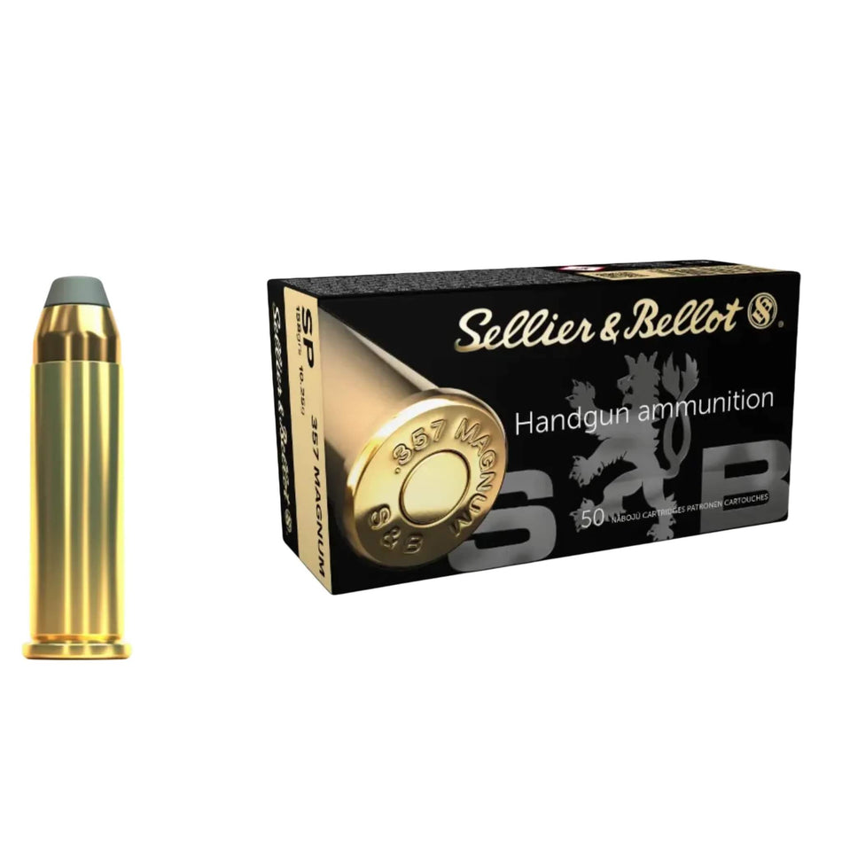 Sellier & Bellot 357Mag 158gr Semi-Jacketed Soft Point 1329fps Ammo