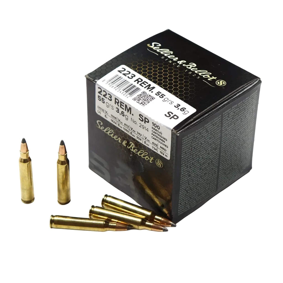 Sellier & Bellot 223Rem 55gr Soft Point 3280fps Ammo