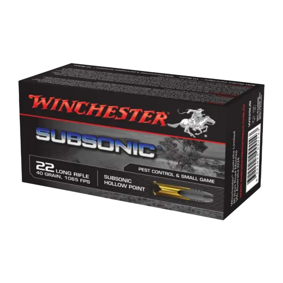 Winchester Subsonic 22LR 40gr Hollow Point 1065Fps Ammo