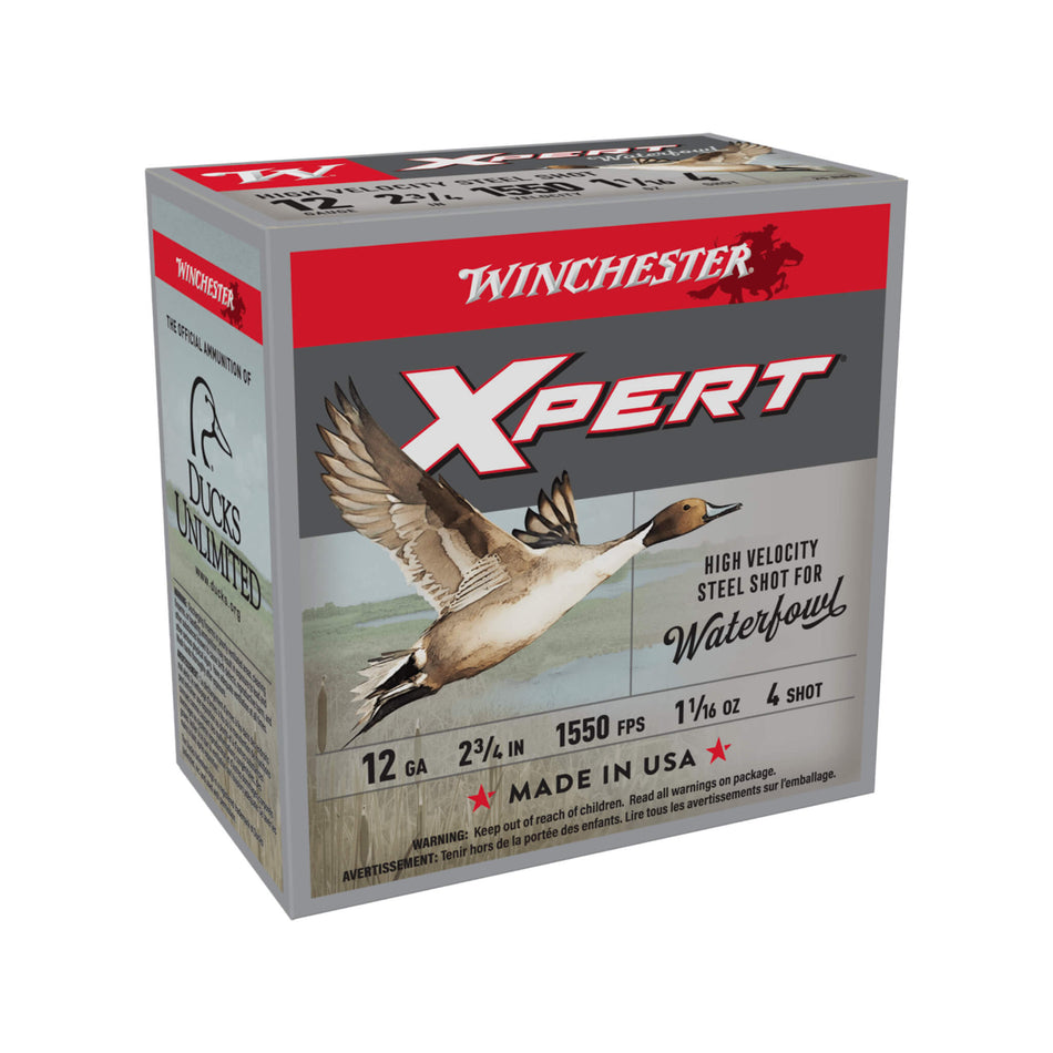 Winchester XPERT Steel Shot 12Ga 30Gram Steel 4s 2-3/4in. 1550fps Ammo