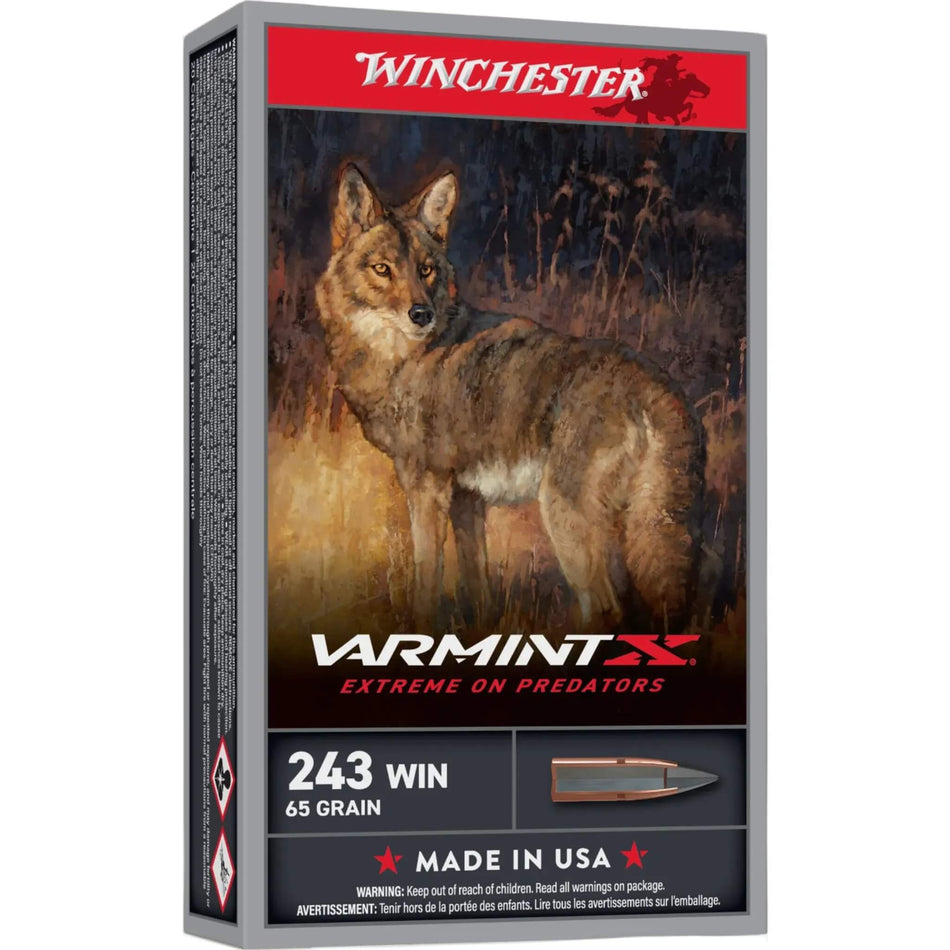 Winchester Varmint X 243Win 65gr Polymer Tip Rapid Expansion 3680fps Ammo