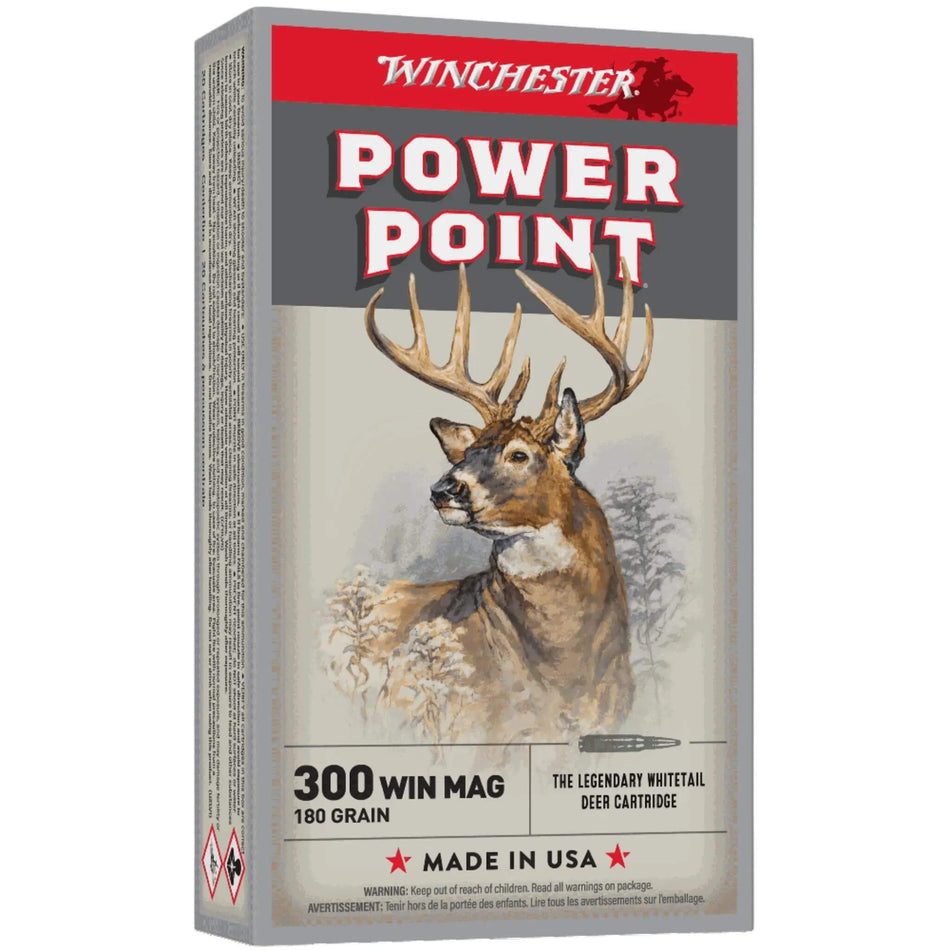 Winchester Super X 300WinMag 180gr Power-Point 2960Fps Ammo