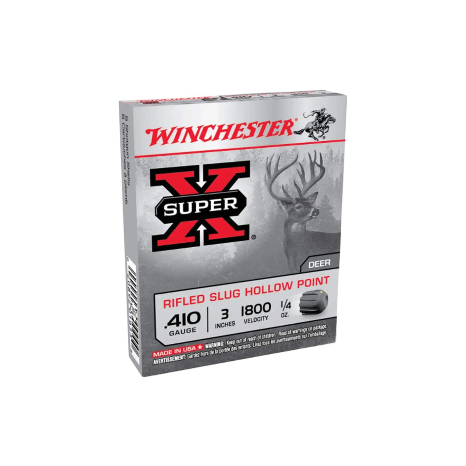 Winchester Super X 410Ga 7Gram Rifled Slug Hollow Point Field Load 3in. 1800fps Ammo