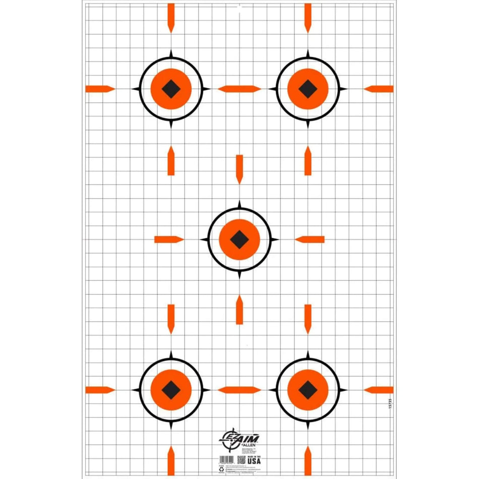 Allen EZ Aim Sight Grid Target & Backer, Corrugated 23x35