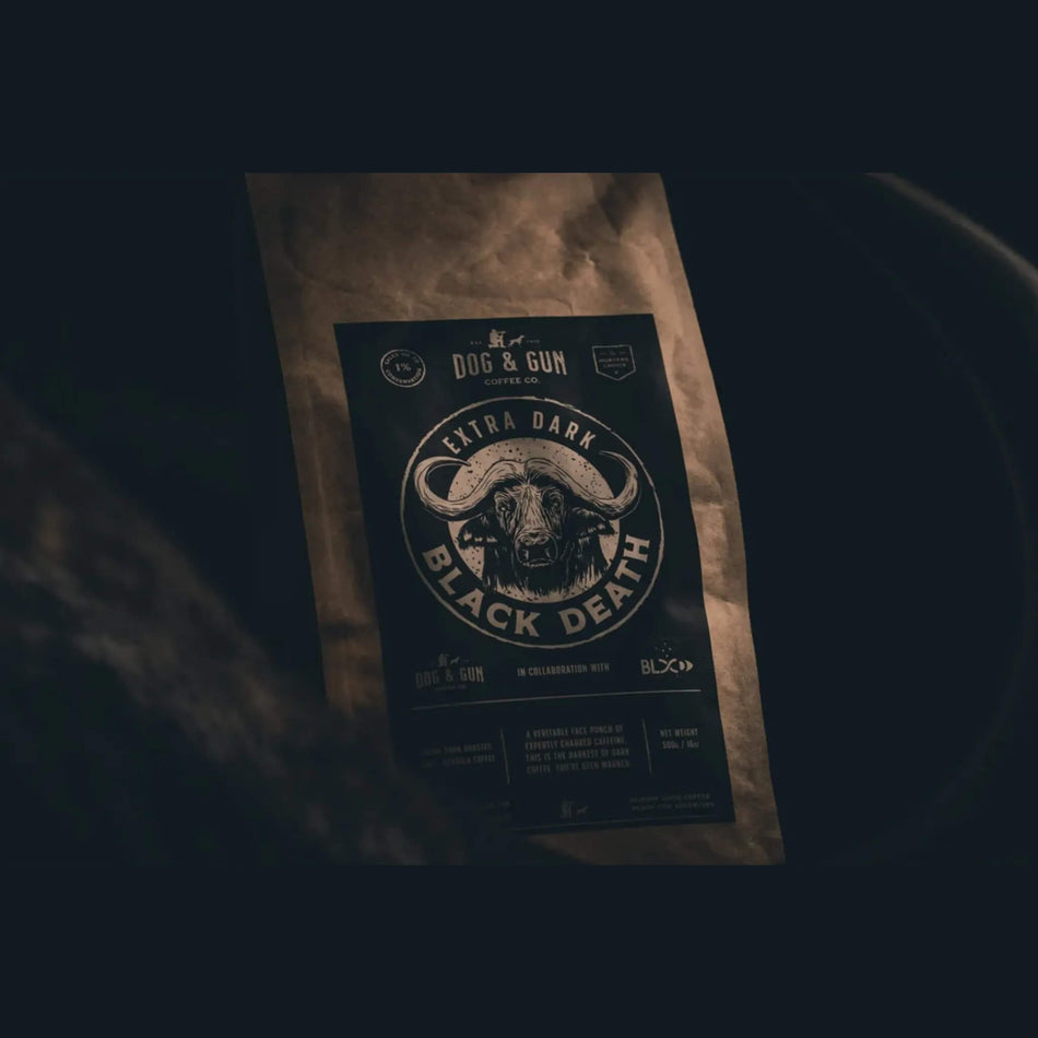 Dog & Gun BLACK DEATH Extra Dark Roast Whole Beans