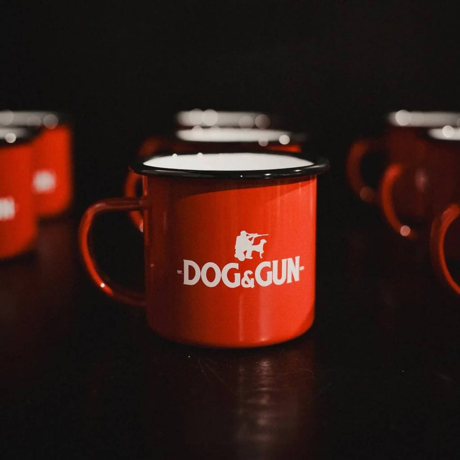 Dog & Gun Enamel Mugs