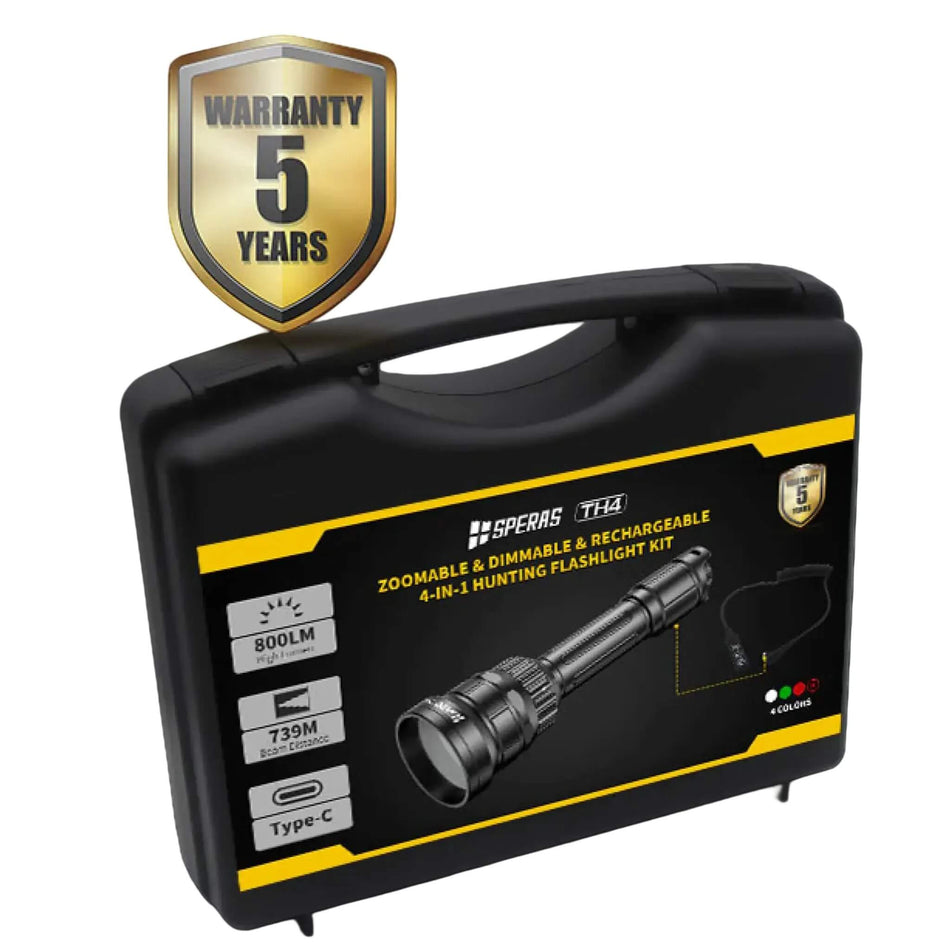 Speras TH4 IR Kit Zoomable, Dimmable 4-In-1 Flashlight Kit
