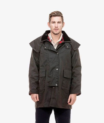 Swanndri Baxter Oilskin Coat Brown | Holts Gun Shop